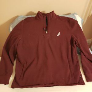Nautica 3/4 Zip Fleece XL Maroon